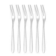 Juego de 6 tenedores de cóctel de 5 pulgadas de acero inoxidable